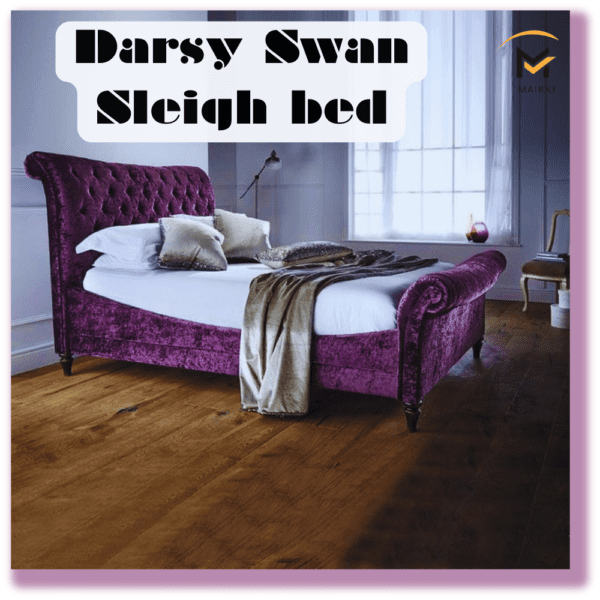 Darcy Swan Sleigh Bed: Elegant Silhouette of Swan UK Beds