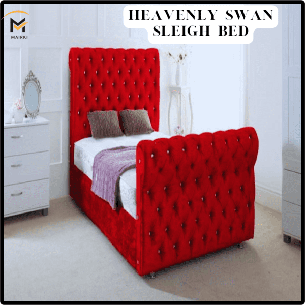 Heavenly Swan Sleigh Bed: Elegant UK Bed Frames