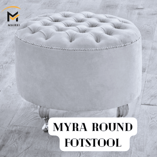 Myra Round Footstool: Luxury and Elegance UK Furniture