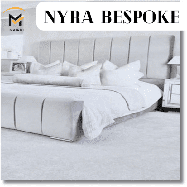 Nyra Bespoke Bed Frame: Wingback Headboard UK Bed Frame