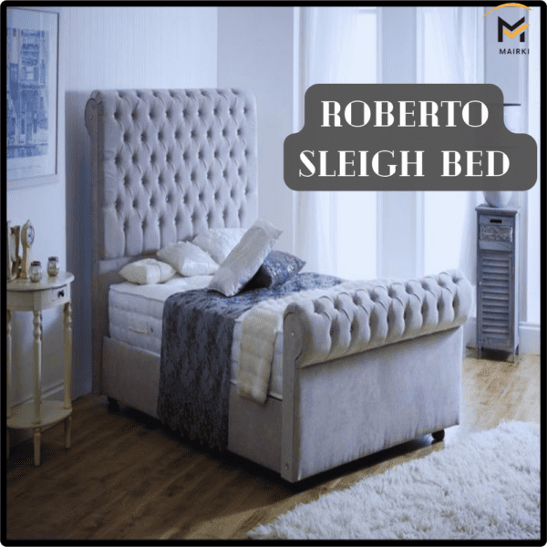 Roberto Sleigh Bed Frame: UK Beds Luxury Designs