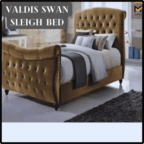 Valdis Swan Sleigh bed: Unique Traditional UK Bedframes