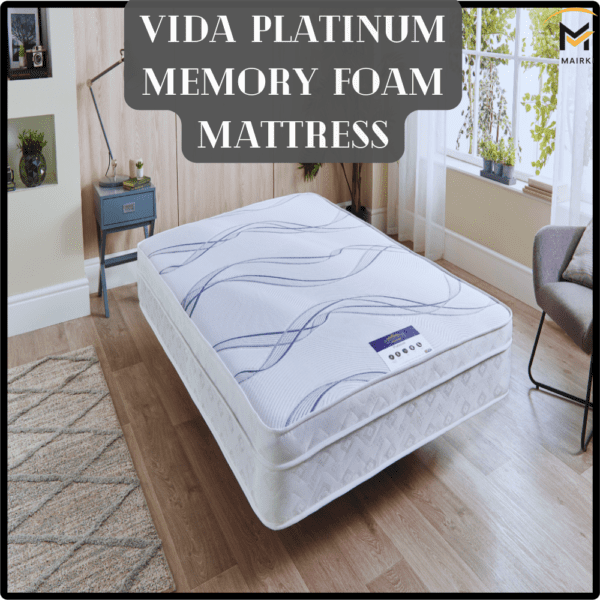 Vida Platinum Memory Foam Mattress: UK Bed Frames